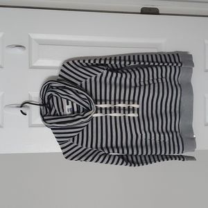 Old Navy Striped draw string cowl neck sweatshirt